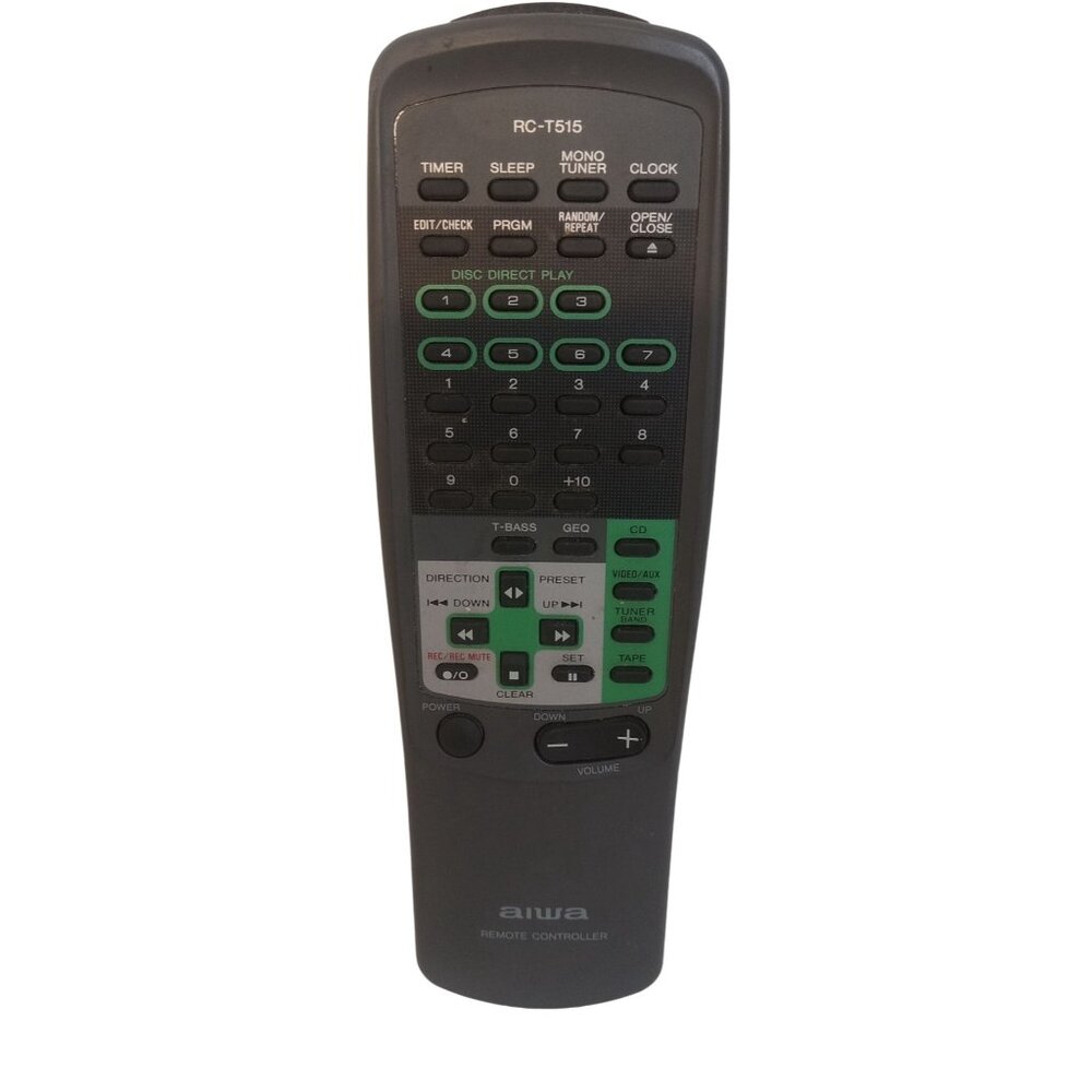 Aiwa Remote Control RC-T515 Original Black Audio OEM Genuine Tested Works